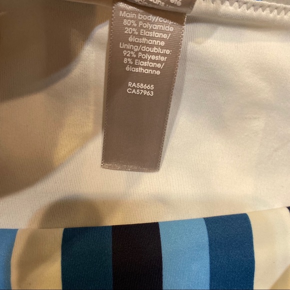 New! Chelsea28 Stripe High Waisted Bikini Bottoms - Picture 9 of 11